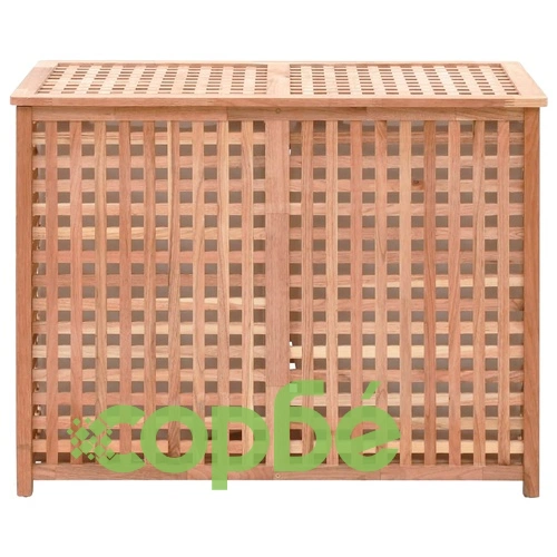 Кош за пране 39x39x65 см масивно орехово дърво ➤ топ цена ➤ sorbe.bg