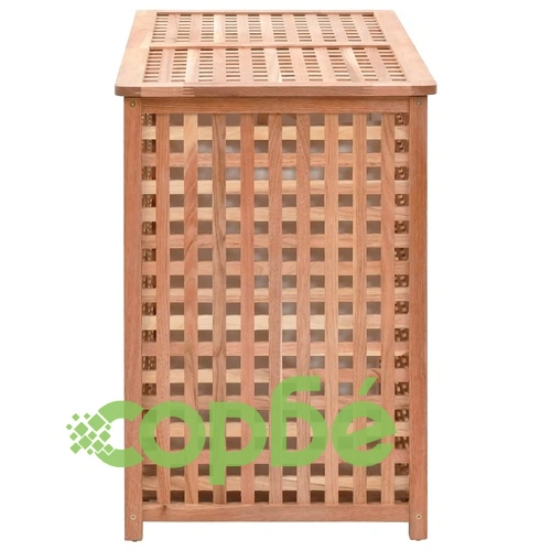 Кош за пране 39x39x65 см масивно орехово дърво ➤ топ цена ➤ sorbe.bg