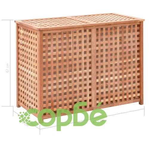 Кош за пране 39x39x65 см масивно орехово дърво ➤ топ цена ➤ sorbe.bg