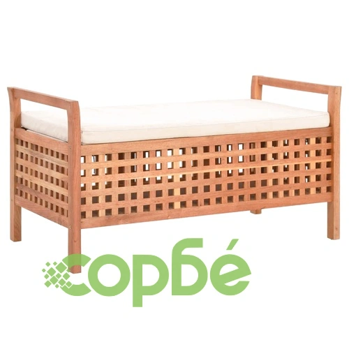 Пейка за съхранение, 93x49x49 см, орех масив ➤ топ цена ➤ sorbe.bg