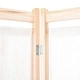 Параван за стая, 4 панела, кремав, 160x170x4 cм, текстил