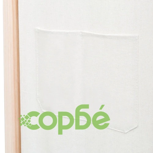 Параван за стая, 6 панела, кремав, 240х170х4 cм, текстил ➤ топ цена ➤ sorbe.bg