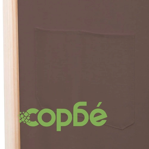 Параван за стая, 4 панела, кафяв, 160x170x4 cм, текстил ➤ топ цена ➤ sorbe.bg