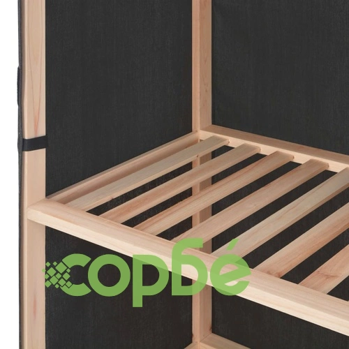 Гардероб, сив, 110x40x170 см, текстил ➤ топ цена ➤ sorbe.bg