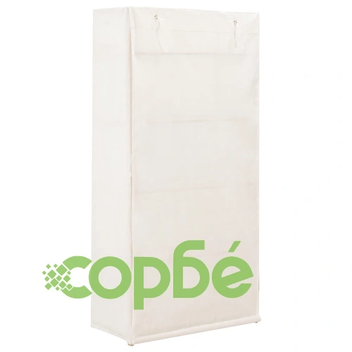 Гардероб, бял, 79x40x170 см, текстил ➤ топ цена ➤ sorbe.bg