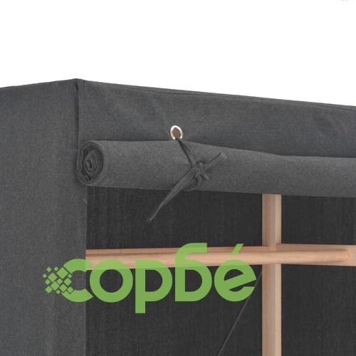 Гардероб, сив, 79x40x170 см, текстил ➤ топ цена ➤ sorbe.bg