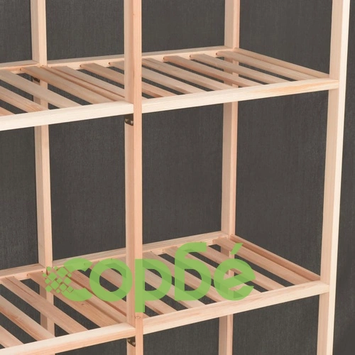 Гардероб, сив, 173x40x170 см, текстил ➤ топ цена ➤ sorbe.bg