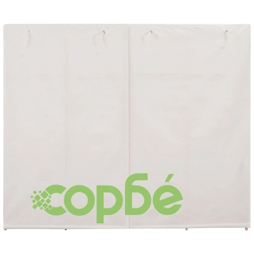 Гардероб, бял, 200x40x170 см, текстил ➤ топ цена ➤ sorbe.bg