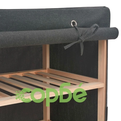 Гардероб, сив, 200x40x170 см, текстил ➤ топ цена ➤ sorbe.bg