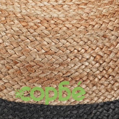 Ръчно изработен пуф, тъмносив, 40x45 см, юта ➤ топ цена ➤ sorbe.bg