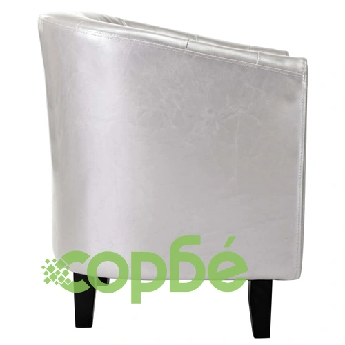 Фотьойл, сребрист, изкуствена кожа ➤ топ цена ➤ sorbe.bg