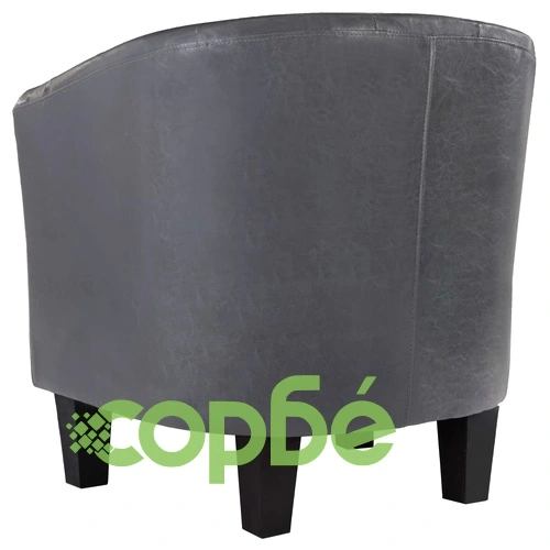 Фотьойл, сив, изкуствена кожа ➤ топ цена ➤ sorbe.bg