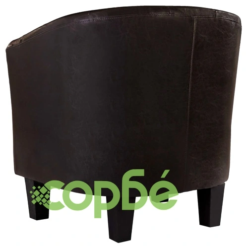 Фотьойл, кафяв, изкуствена кожа ➤ топ цена ➤ sorbe.bg