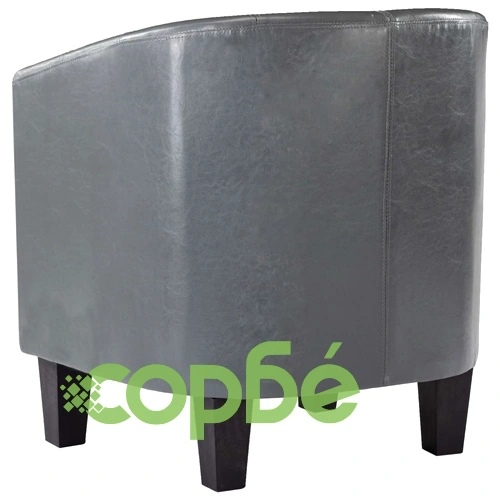 Фотьойл, сив, изкуствена кожа ➤ топ цена ➤ sorbe.bg