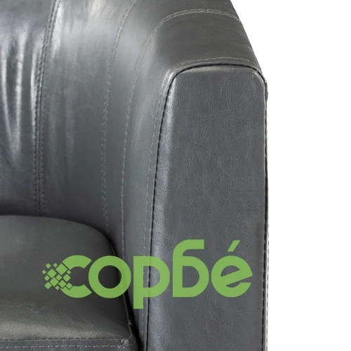 Фотьойл, сив, изкуствена кожа ➤ топ цена ➤ sorbe.bg