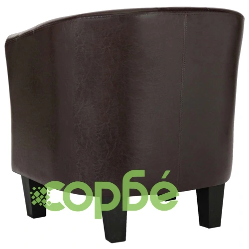 Фотьойл, кафяв, изкуствена кожа ➤ топ цена ➤ sorbe.bg