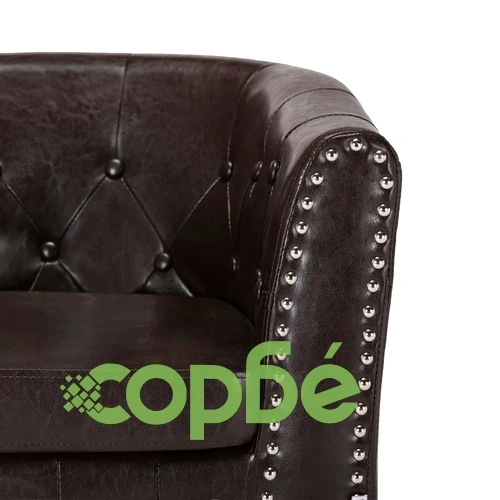 Фотьойл, кафяв, изкуствена кожа ➤ топ цена ➤ sorbe.bg