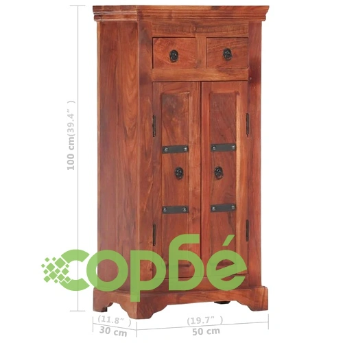Бюфет, 50x30x100 см, акациево дърво масив ➤ топ цена ➤ sorbe.bg