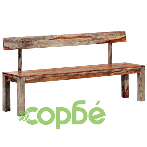 Пейка, 160 см, сива, акациева дървесина масив ➤ топ цена ➤ sorbe.bg