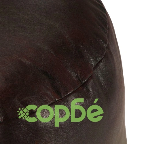 Пуф, тъмнокафяв, 60x30 см, естествена козя кожа ➤ топ цена ➤ sorbe.bg