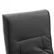 Въртящ ТВ фотьойл, черен, изкуствена кожа