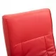 Въртящ ТВ фотьойл, червен, изкуствена кожа