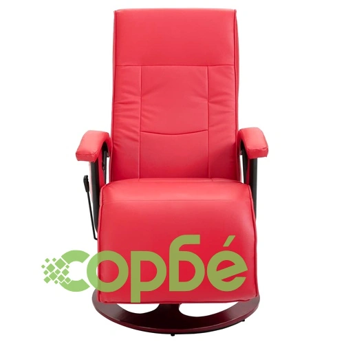 Масажен стол, червен, изкуствена кожа ➤ топ цена ➤ sorbe.bg