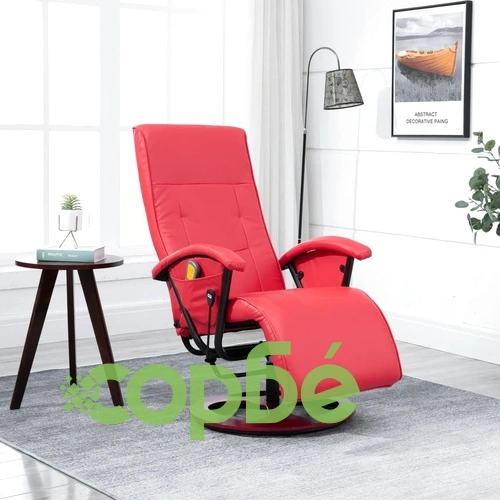 Масажен стол, червен, изкуствена кожа ➤ топ цена ➤ sorbe.bg