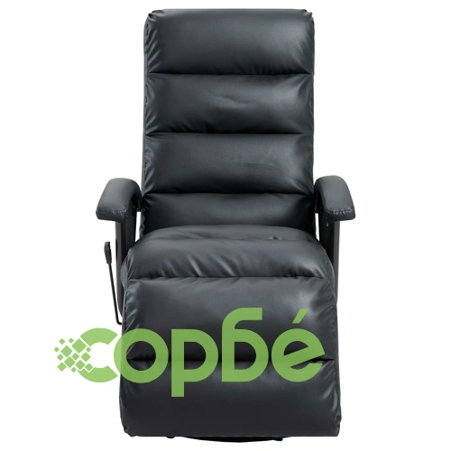 ТВ реклайнер, черен, изкуствена кожа ➤ топ цена ➤ sorbe.bg