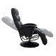 ТВ реклайнер, черен, изкуствена кожа