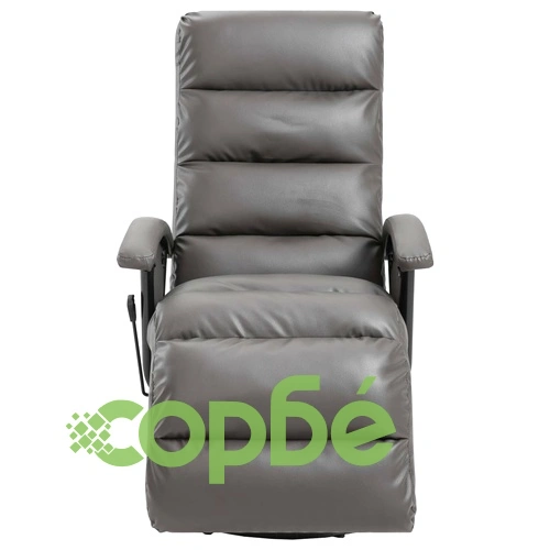 ТВ реклайнер, сив, изкуствена кожа ➤ топ цена ➤ sorbe.bg