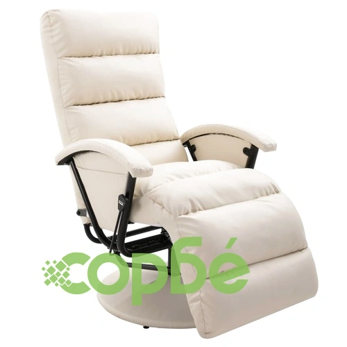 ТВ реклайнер, кремав, изкуствена кожа ➤ топ цена ➤ sorbe.bg