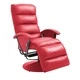 ТВ реклайнер, червен, изкуствена кожа