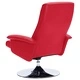 Реклайнер с табуретка, червен, изкуствена кожа