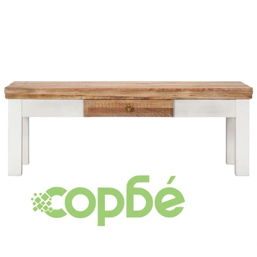 Маса за кафе, 110x50x40 см, мангово дърво масив ➤ топ цена ➤ sorbe.bg