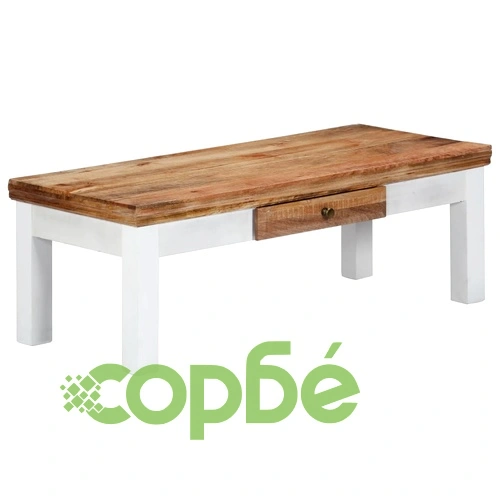 Маса за кафе, 110x50x40 см, мангово дърво масив ➤ топ цена ➤ sorbe.bg