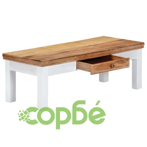 Маса за кафе, 110x50x40 см, мангово дърво масив ➤ топ цена ➤ sorbe.bg