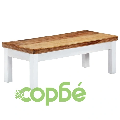 Маса за кафе, 110x50x40 см, мангово дърво масив ➤ топ цена ➤ sorbe.bg