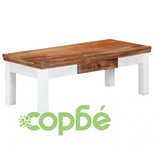 Маса за кафе, 110x50x40 см, мангово дърво масив ➤ топ цена ➤ sorbe.bg