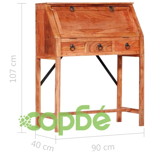 Писалище, 90x40x107 cм, акациево дърво масив ➤ топ цена ➤ sorbe.bg