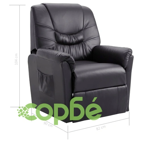 Реклайнер, сив, изкуствена кожа ➤ топ цена ➤ sorbe.bg