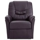 Реклайнер, кафяв, изкуствена кожа