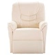 Реклайнер, кремав, изкуствена кожа 