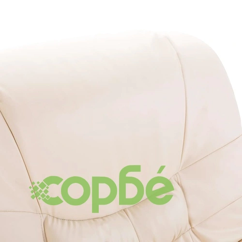 Реклайнер, кремав, изкуствена кожа  ➤ топ цена ➤ sorbe.bg