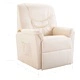 Реклайнер, кремав, изкуствена кожа 