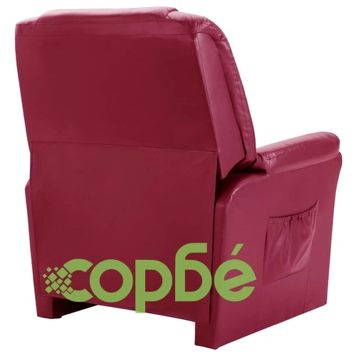 Реклайнер, виненочервен, изкуствена кожа ➤ топ цена ➤ sorbe.bg
