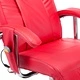 Масажен стол, червен, изкуствен велур