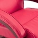 Реклайнер с табуретка, червен, изкуствена кожа