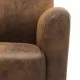 Кресло, кафяво, изкуствен велур