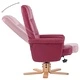 Фотьойл с табуретка за крака, виненочервен, изкуствена кожа